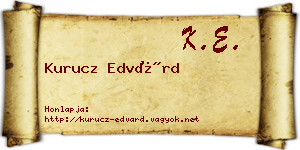 Kurucz Edvárd névjegykártya